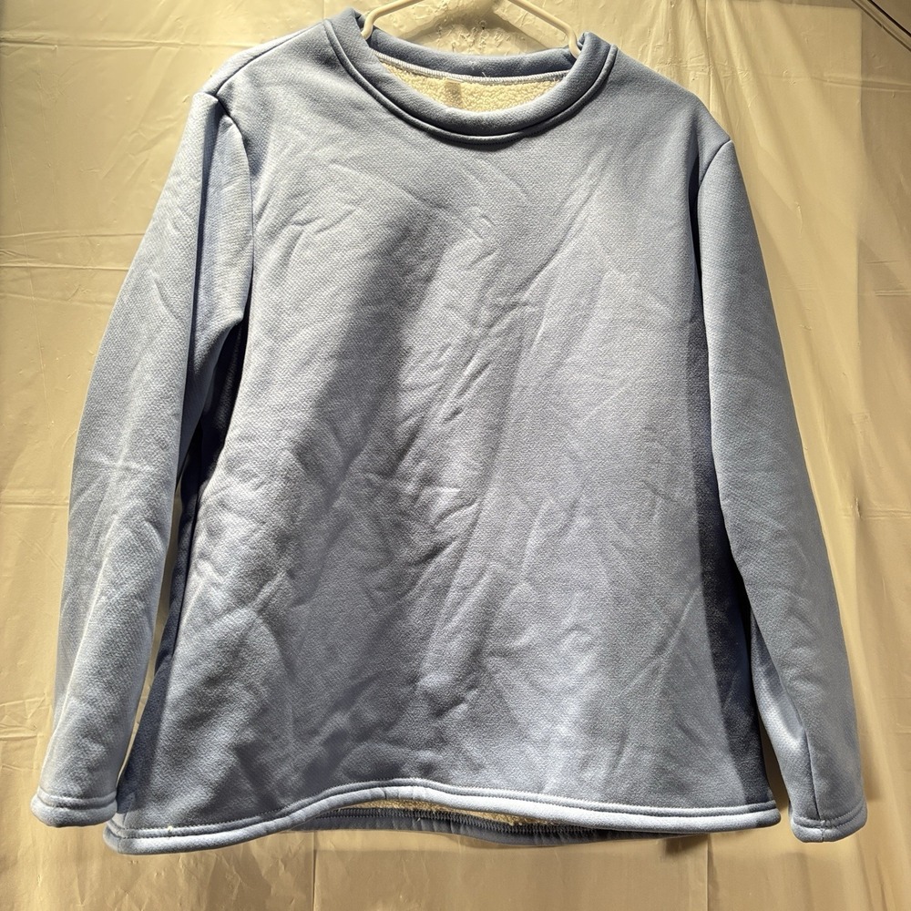 Unbranded Long Sleeve Fleece Lined Pullover Outdoors‎ Shirt XL Woman's Blue
